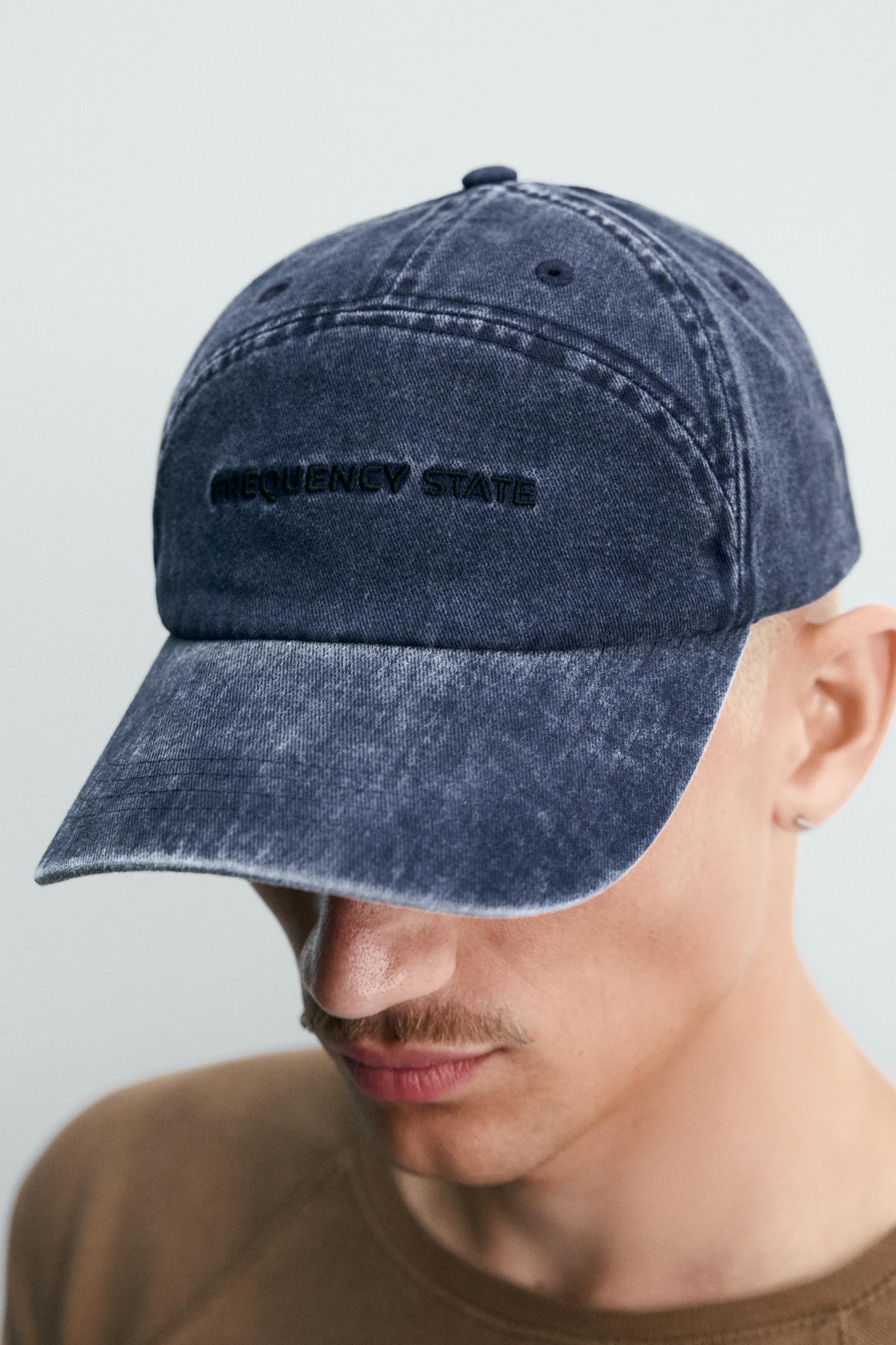 WASHED EMBROIDERED TEXT CAP